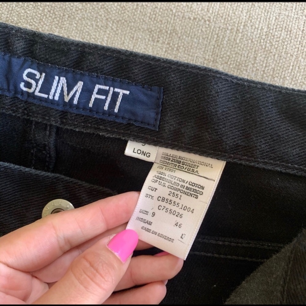 High waisted Black straight Leg Cruel Girl Jeans - Picture 5 of 6